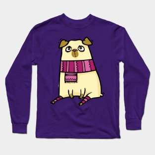 Pugs in the winter Long Sleeve T-Shirt